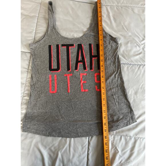 VS PINK Utah Utes red and gray tank top size S 60% cotton 40% polyester  - Picture 3 of 5